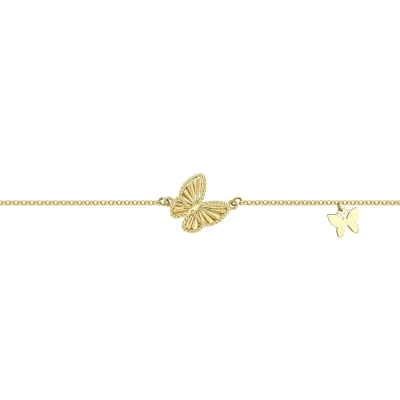 PULSEIRA BORBOLETAS EM OURO 18K