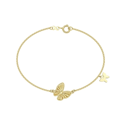 PULSEIRA BORBOLETAS EM OURO 18K