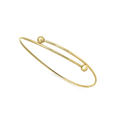 PULSEIRA BRACELETE DUAS ESFERAS EM OURO 18K