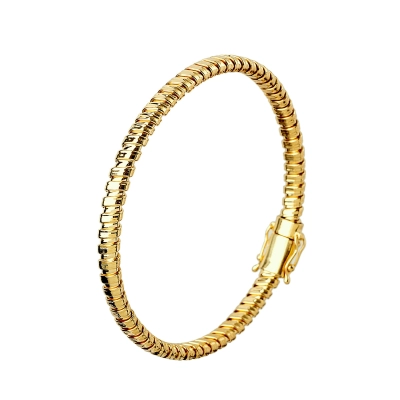 Pulseira Bracelete Vitória Maleável Ouro 18k