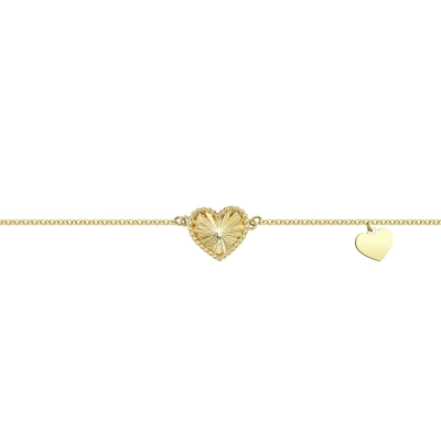 PULSEIRA CORAÇÕES EM OURO 18K