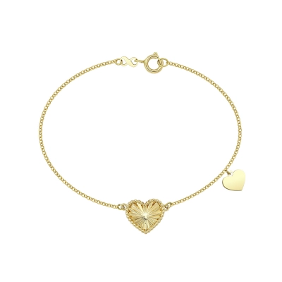 PULSEIRA CORAÇÕES EM OURO 18K