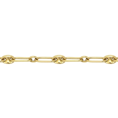 PULSEIRA CORRENTE GROSSA EM OURO 18K 18CM