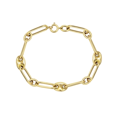 PULSEIRA CORRENTE GROSSA EM OURO 18K 18CM