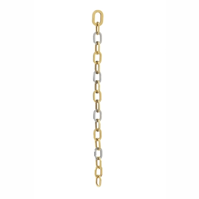 PULSEIRA CUIDADO PROFUNDO ELOS BICOLOR EM OURO 18K