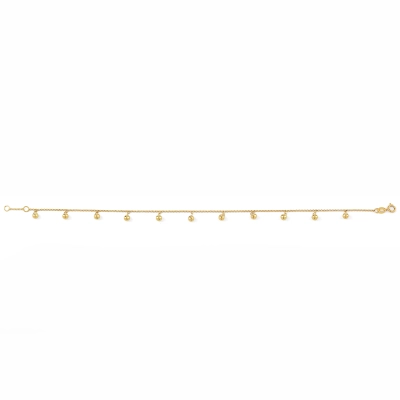 PULSEIRA DOCE ENCONTRO BOLAS PENDURADAS EM OURO 18K