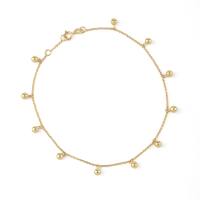 PULSEIRA DOCE ENCONTRO BOLAS PENDURADAS EM OURO 18K