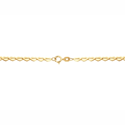 PULSEIRA DUETO AMOROSO CORAÇÕES EM OURO 18K
