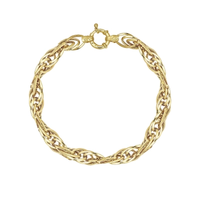 Pulseira Elos Em Ouro 18k 19cm.