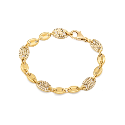 PULSEIRA ELOS G EM OURO 18K COM DIAMANTES 1,1CT