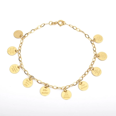 PULSEIRA ETERNIDADE OS DEZ MANDAMENTOS OURO 18K