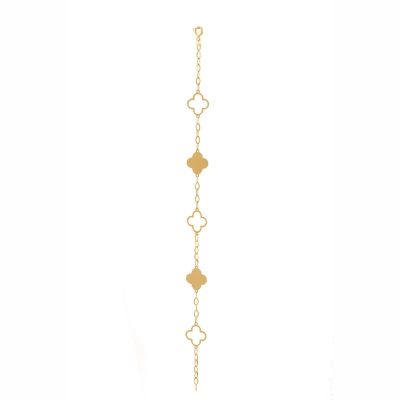 PULSEIRA ÊXTASE TREVOS EM OURO 18K