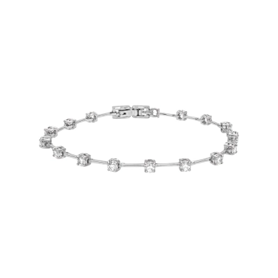 Pulseira Fio Faca Com Zircônias Prata 925