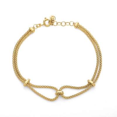 PULSEIRA GOTA MALEÁVEL EM OURO 18K COM DIAMANTES 0,025CT