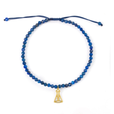 Pulseira Serenidade Lápis Lazúli Nossa Senhora Aparecida