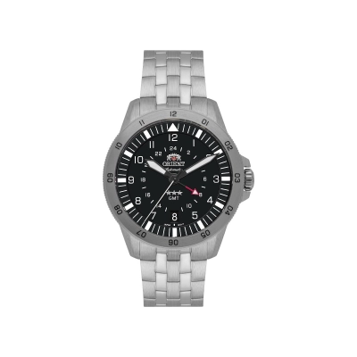 RELÓGIO ORIENT 3 ESTRELAS AUTOMÁTICO GMT MASCULINO NH3SS018 P2SX