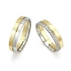 ALIANÇA ETERNIDADE EM OURO AMARELO E BRANCO 18K MEIA DIAMANTES 0,162CT