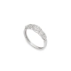 ANEL BRISA FLORES OURO BRANCO 18K COM DIAMANTES