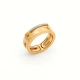 ANEL CORDA EM OURO AMARELO E BRANCO 18K