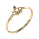 Anel Coroinha Ouro 18k Com Diamantes 0,01ct