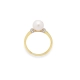 ANEL DELICADEZA PÉROLAS OURO 18K COM DIAMANTES