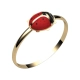 Anel Joaninha Esmaltada Ouro 18k