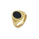 ANEL OVAL EM OURO 18K COM ÁGATA