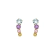 BRINCO EARCUFF MIX GEMAS EM OURO 18K