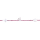 COLAR OLHO GREGO TURMALINA ROSA MADRE PÉROLA E ESFERAS EM OURO 18K 43CM
