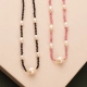 COLAR PÉROLAS E TURMALINA ROSA E DUAS ESFERAS EM OURO 18K 40CM