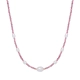 COLAR PÉROLAS E TURMALINA ROSA E DUAS ESFERAS EM OURO 18K 40CM