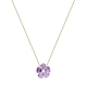 COLAR TREVO AMETISTA EM OURO 18K 45CM