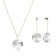 CONJUNTO COLAR E BRINCO EM OURO 18K COM CRISTAL SWAROVSKI