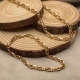 CORDÃO CADEADO DUPLO EM OURO 18K 60CM
