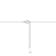 Gargantilha em Prata 925 Zircônias 40/45cm e Ródio