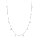 Gargantilha em Prata 925 Zircônias 40/45cm e Ródio