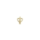 PIERCING ARGOLA CORAÇÃO EM OURO 18K COM ZIRCÔNIA