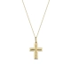 PINGENTE CRUZ PAI/FILHO/ESPÍRITO SANTO EM OURO 18K