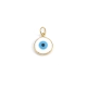 PINGENTE LUMIAR OLHO GREGO COM FIO DE SEDA OURO 18K