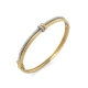 PULSEIRA BRACELETE ABSOLUTO CONFORTO FIO PAVÊ EM OURO 18K COM DIAMANTES 0,42CT