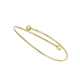 PULSEIRA BRACELETE DUAS ESFERAS EM OURO 18K