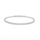 PULSEIRA BRACELETE DUETO MEIA RIVIERA EM OURO BRANCO 18K