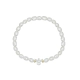 PULSEIRA PÉROLAS OVAIS COM ESPÍRITO SANTO COM ESFERAS E OURO 18K