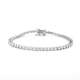Pulseira Riviera Prata 925 Com Ródio e Moissanite 0,02ct