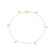 TORNOZELEIRA FLORES EM OURO 18K 24CM